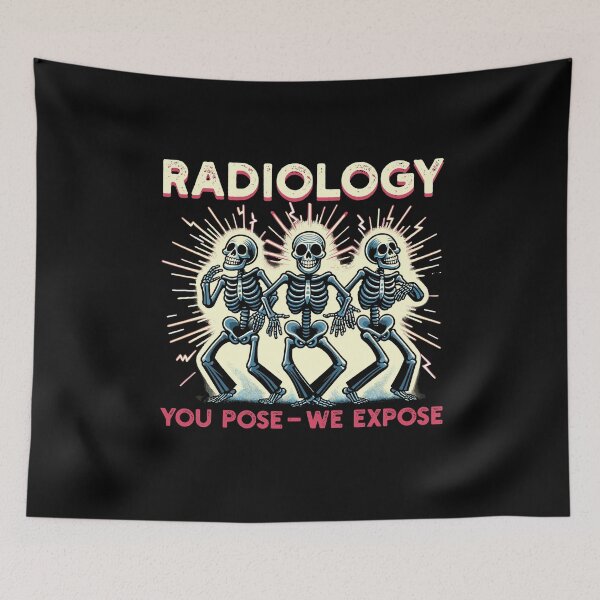 Item preview, Radiology You Pose We Expose Dancing Skeleton X-Ray Rad Tech designed and sold by Dressed For  Duty.