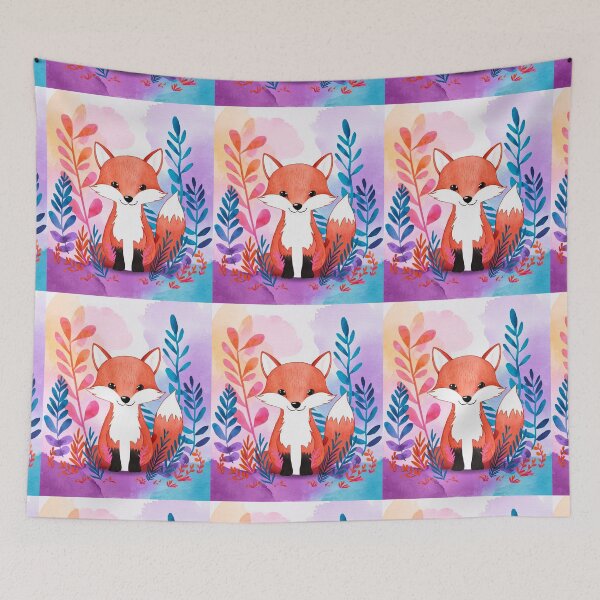 Artikelvorschau, Süßer Fuchs. Entzückender Fuchs, Aquarellfuchs, Fuchszeichnung, Blumenfuchs, Fuchsbild entworfen und verkauft von FoxVibes.