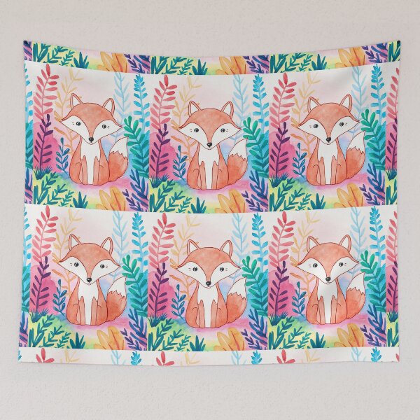 Artikelvorschau, Süßer Fuchs. Entzückender Fuchs, Aquarellfuchs, Fuchszeichnung, Blumenfuchs, Fuchsbild entworfen und verkauft von FoxVibes.