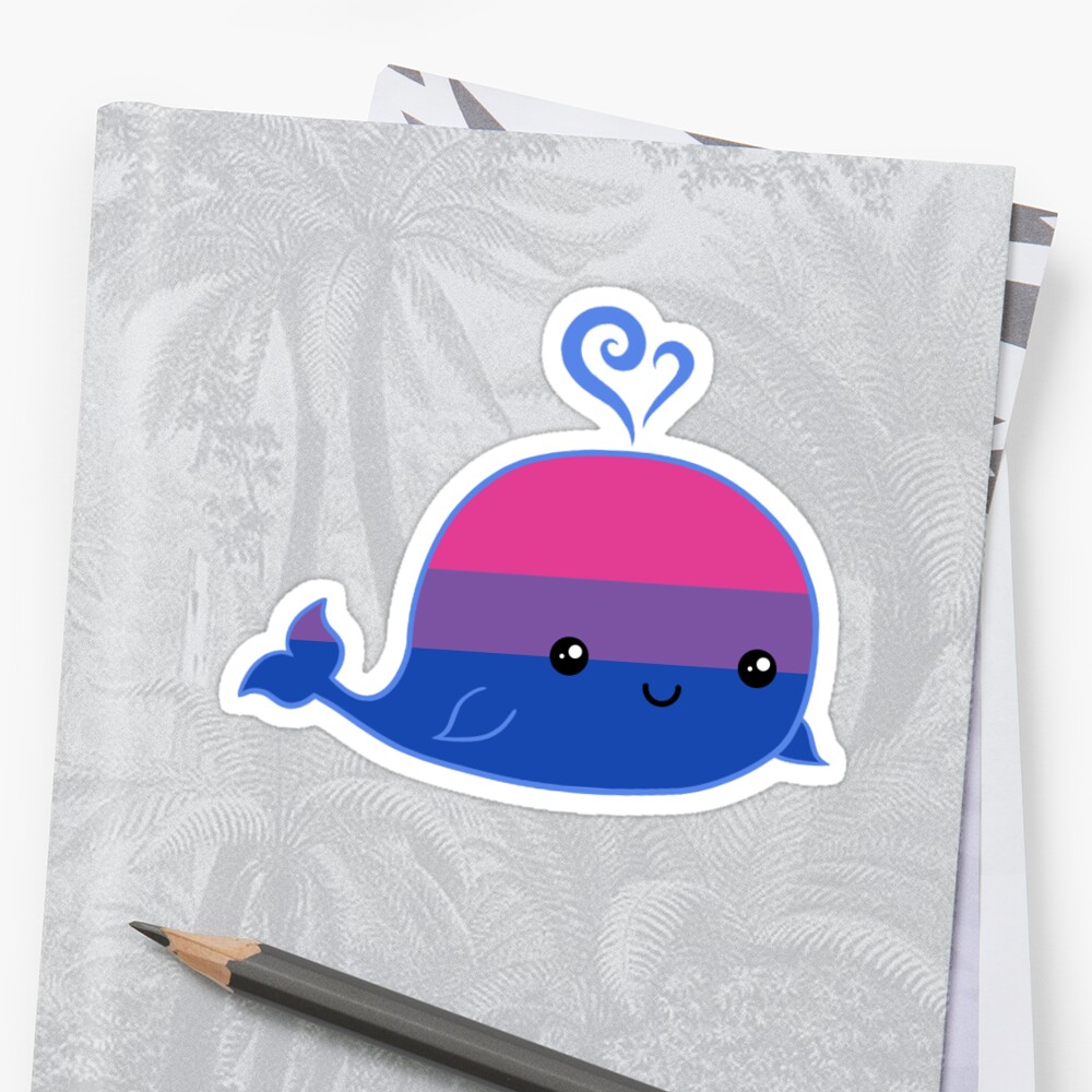 Bisexu Whale Pride Sticker By Annatheginger Redbubble