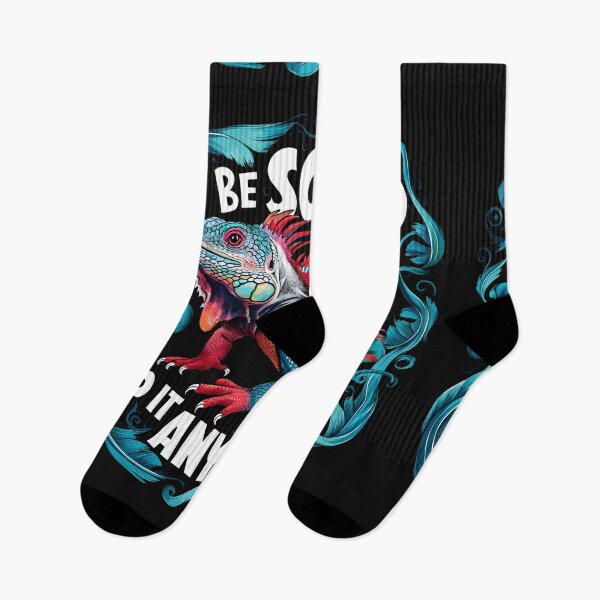 Item preview, Be Scared and Do It Anyway Retro Colors Colorful Iguana designed and sold by PupnkittyMania ⭐⭐⭐⭐⭐.