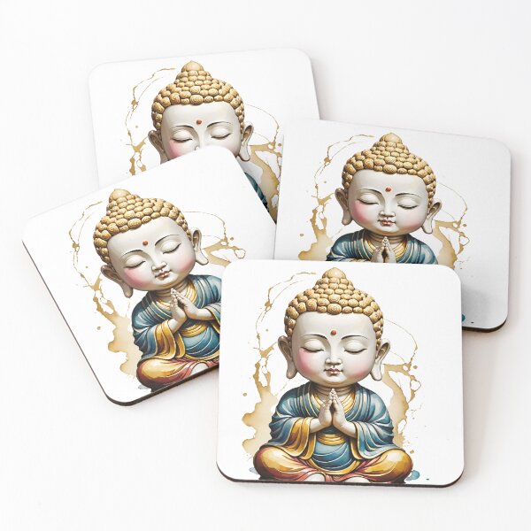 Item preview, Cute Tiny Buddha in Gold designed and sold by Aryabek.