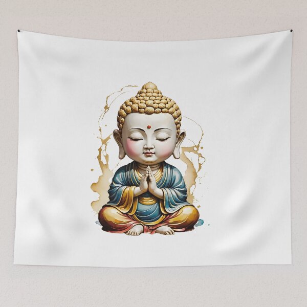 Item preview, Cute Tiny Buddha in Gold designed and sold by Aryabek.