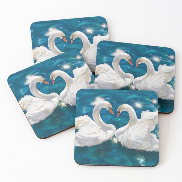 Item preview, Glowing swans on the lake designed and sold by V-Draws-.