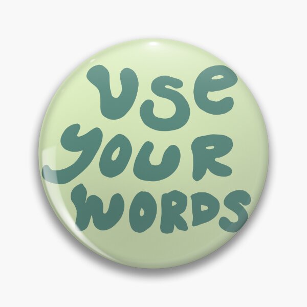 Item preview, use your words - communication promotion design - sage green designed and sold by StudyPuff.