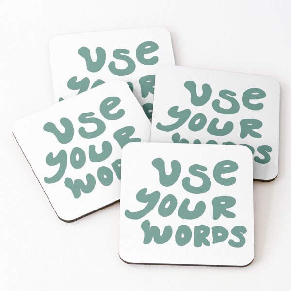 Item preview, use your words - communication promotion design - sage green designed and sold by StudyPuff.