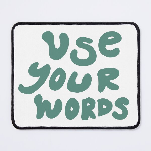 Item preview, use your words - communication promotion design - sage green designed and sold by StudyPuff.