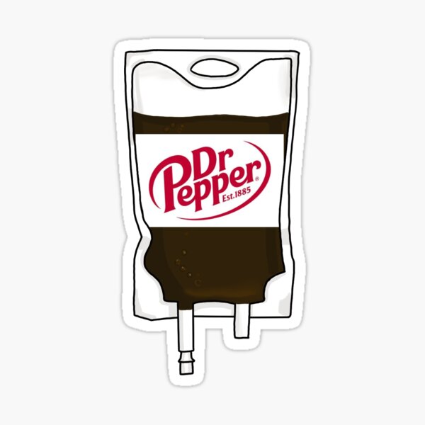 Vista previa del artículo con la obra «Dr. Pepper en una vía intravenosa», diseñado y vendido por designsbyciera.