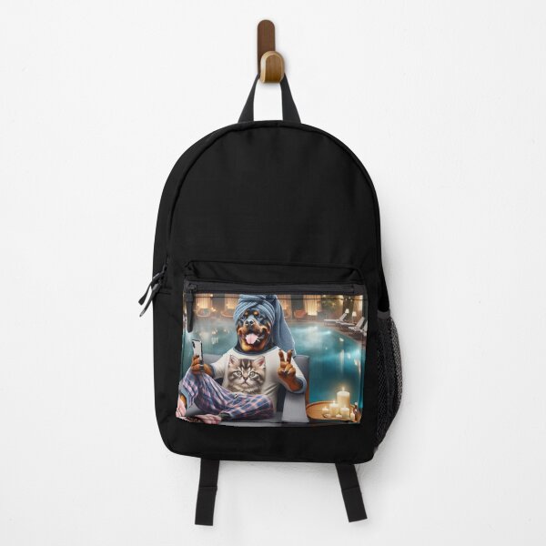 Item preview, Rottweiler Social Media Celebrity taking a selfie at the Spa. designed and sold by TheDogOnIt.