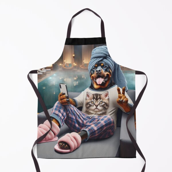 Item preview, Rottweiler Social Media Celebrity taking a selfie at the Spa. designed and sold by TheDogOnIt.