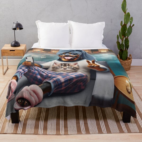 Item preview, Rottweiler Social Media Celebrity taking a selfie at the Spa. designed and sold by TheDogOnIt.
