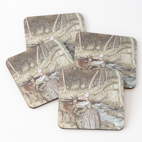 Item preview, The Little Brother and the Litttle Sister" - Brothers Grimm - Arthur Rackham  designed and sold by forgottenbeauty.
