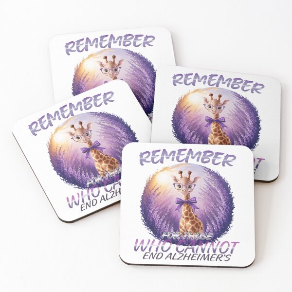 Item preview,  Remember For Those Who Cannot End Alzheimer's Purple Giraffe end Alz designed and sold by Smix Pixels.