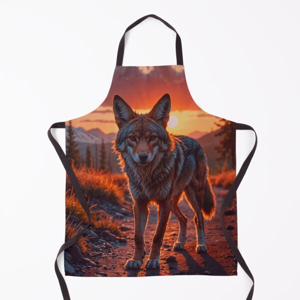 Item preview, Cute Wild Coyote Dog In A Mountain Forest Landscape designed and sold by TheArtOfPat.