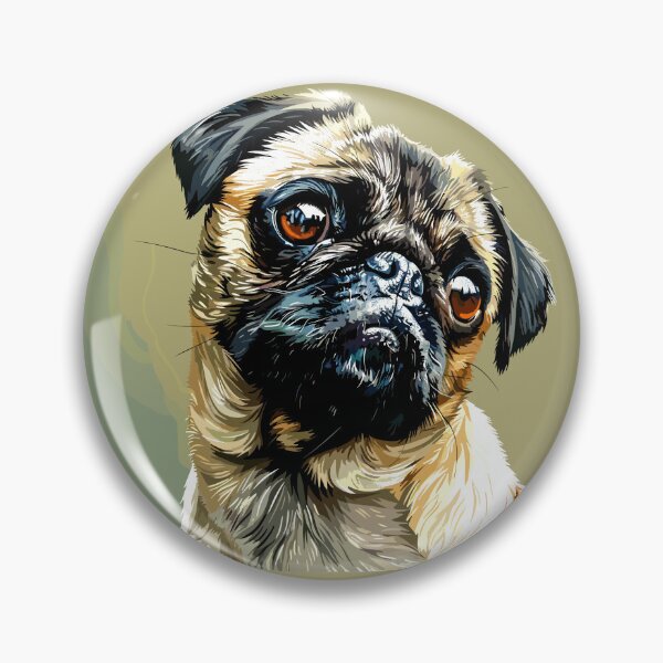 Item preview, Pug portrait design  designed and sold by Artbyminga.