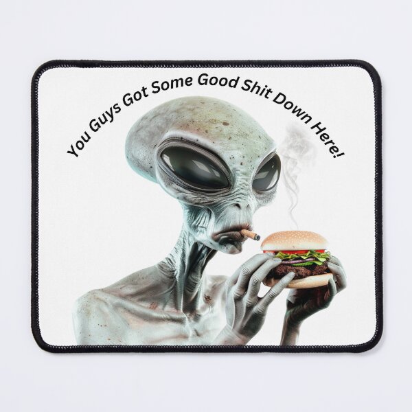 Item preview, Alien smoking weed designed and sold by Lewis-mart.
