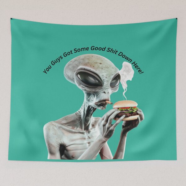 Item preview, Alien smoking weed  designed and sold by Lewis-mart.