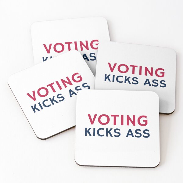 Item preview, Voting Kicks Ass Election Enthusiast Civic Engagement  designed and sold by The Junto Shop.