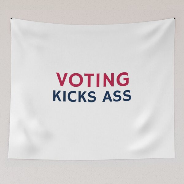 Item preview, Voting Kicks Ass Election Enthusiast Civic Engagement  designed and sold by The Junto Shop.