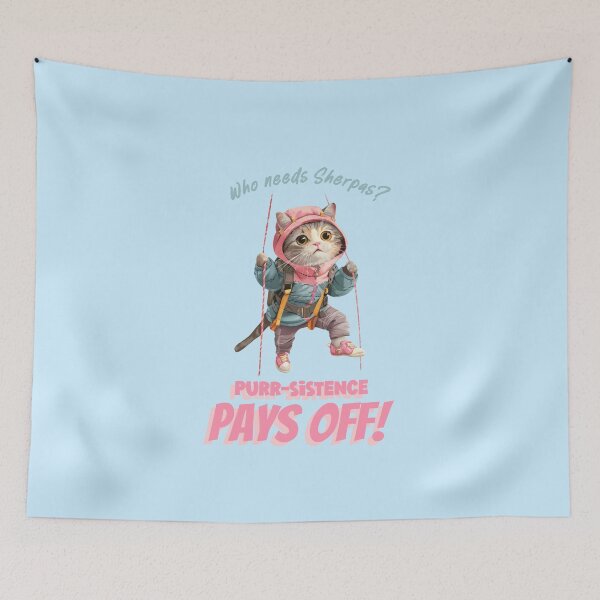 Item preview, Meowntaineer #mountainlover #catlover #climbinglover designed and sold by Anna Halasek.