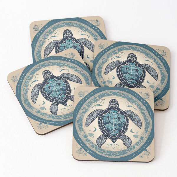 Item preview, A Mandala Sea Turtle with a MC Escher theme designed and sold by BloodSweatNTers.