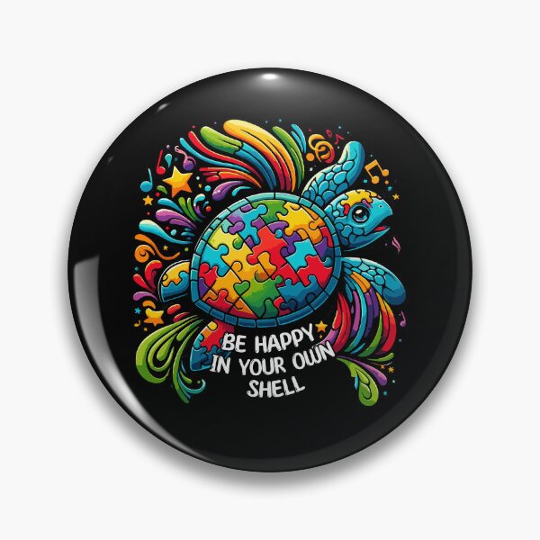 Artikelvorschau, Puzzle Turtle Be Happy In Your Own Shell Autism Awareness entworfen und verkauft von Dressed For Duty.