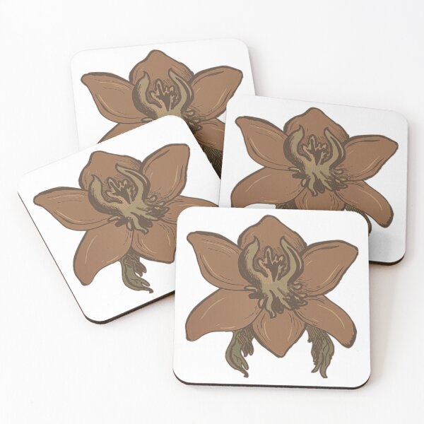 Item preview, Stylised orange lily Flower designed and sold by SkyeMorella.