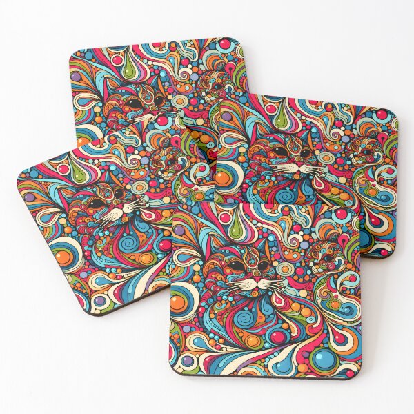 Item preview, Psychedelic cat pattern designed and sold by Travelcases.