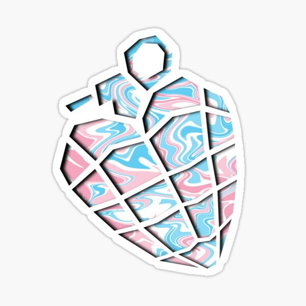 Item preview, Trans pride heart grenade designed and sold by lindseycooper1.