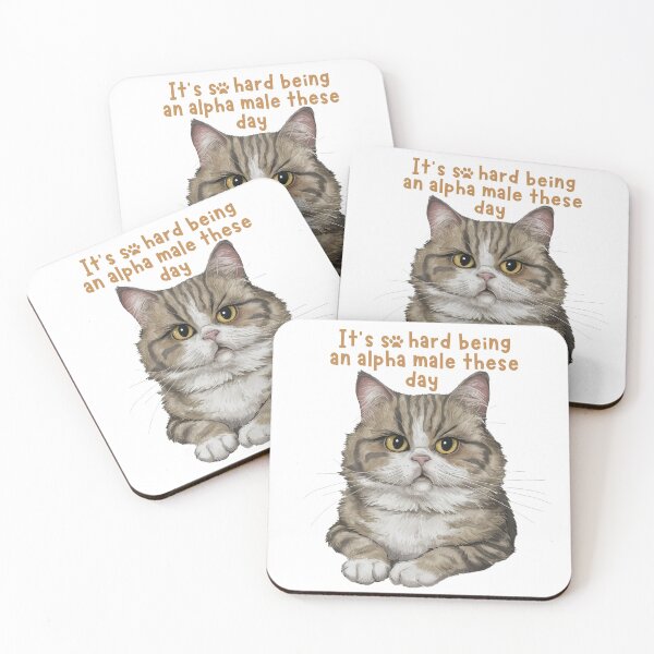Item preview, so hard being alpha male these day funny cat meme  designed and sold by digilabs.