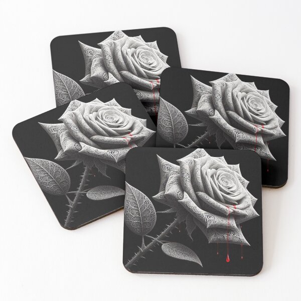 Item preview, Bloody Black White Rose designed and sold by connie campbell.