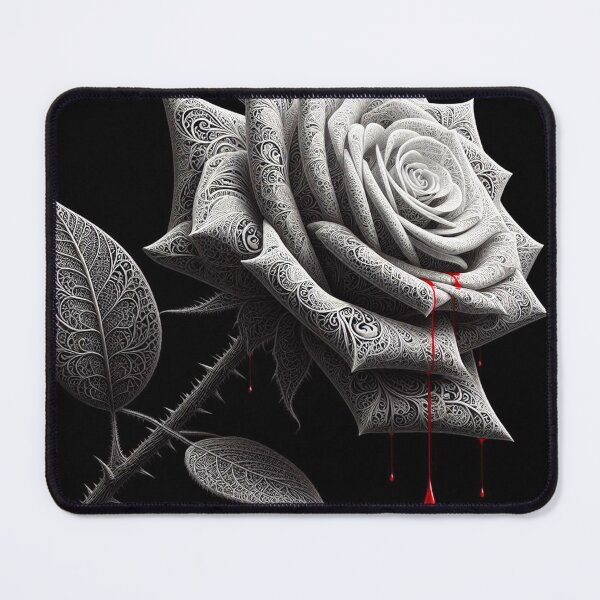 Item preview, Bloody Black White Rose designed and sold by connie campbell.