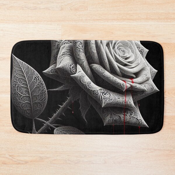 Item preview, Bloody Black White Rose designed and sold by connie campbell.