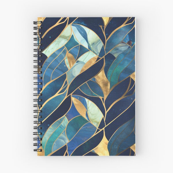 Item preview, Blue & Gold Stain Glass | Seamless designed and sold by Unrooted.