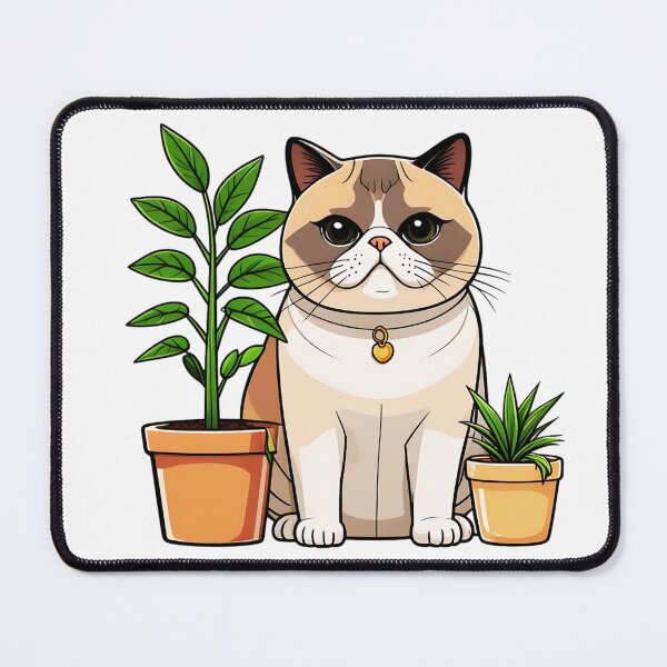 Item preview, Exotic Shorthair Cat And Potted Plants designed and sold by TheAnimalZ00.
