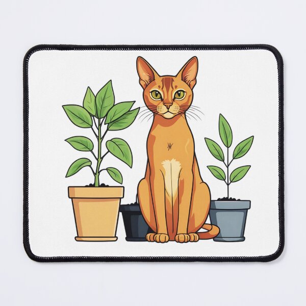 Item preview, Abyssinian Cat And Potted Plants designed and sold by TheAnimalZ00.