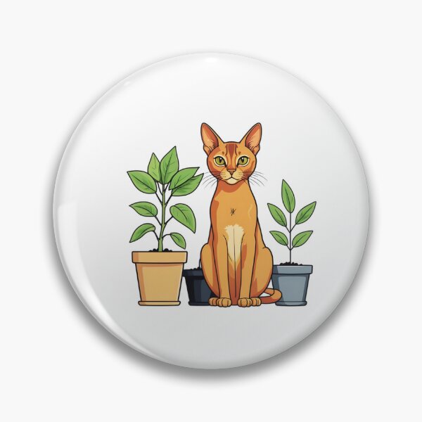 Item preview, Abyssinian Cat And Potted Plants designed and sold by TheAnimalZ00.