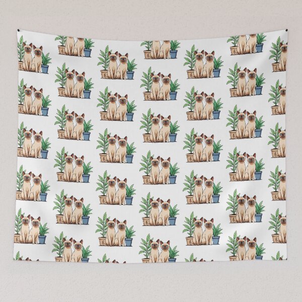 Item preview, Tonkinese Cats And Potted Plants designed and sold by TheAnimalZ00.