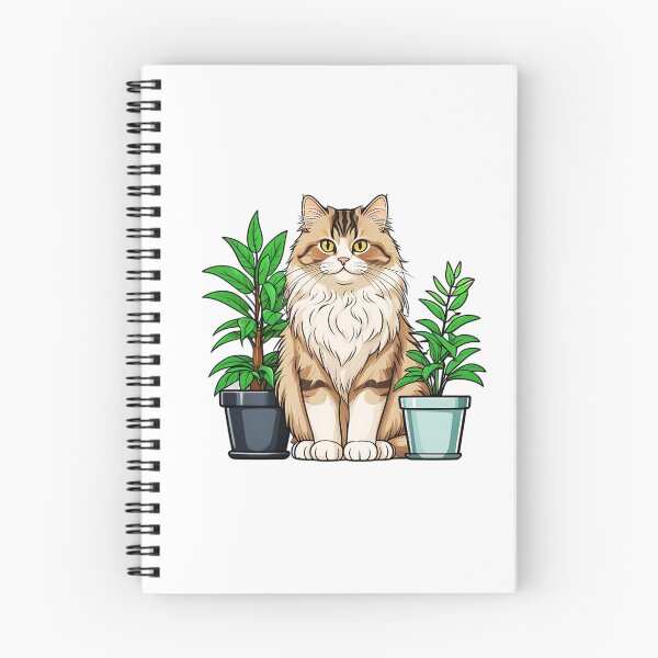 Item preview, Siberian Cat And Potted Plants designed and sold by TheAnimalZ00.