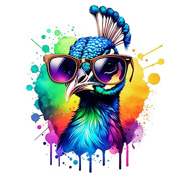Artwork thumbnail, Peacock Wearing Sunglasses by TheAnimalZ00