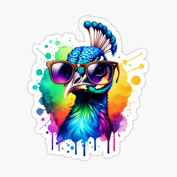 Item preview, Peacock Wearing Sunglasses designed and sold by TheAnimalZ00.