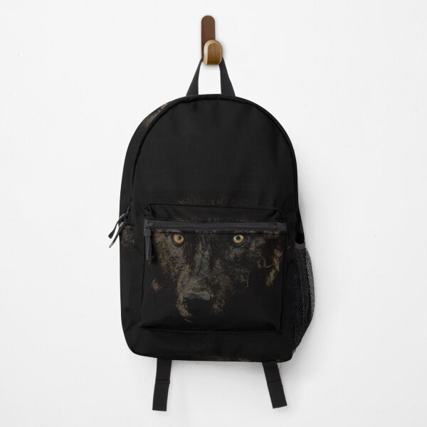 Item preview, Midnight"s Gaze - Black Wolf Wild Animal Wildlife designed and sold by NaturePrints.