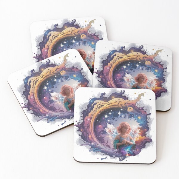 Item preview, Angel in cosmic background designed and sold by DivineHaven.