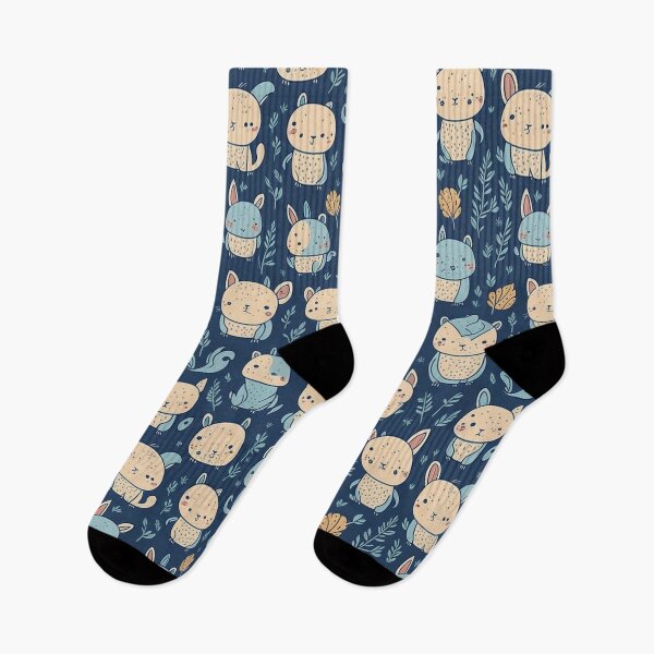 Item preview, Kawaii Woodland Friends: Cute Animal Pattern designed and sold by Daniel Haddad.