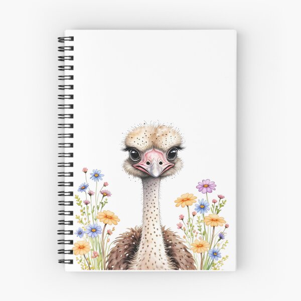 Item preview, Ostrich Floral Portrait designed and sold by TheAnimalZ00.