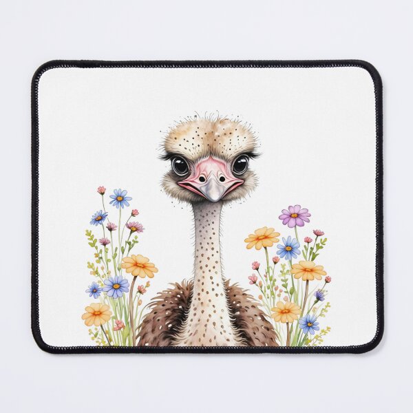 Item preview, Ostrich Floral Portrait designed and sold by TheAnimalZ00.