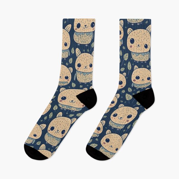 Item preview, Kawaii Bear Buddies: Cute Animal Pattern designed and sold by Daniel Haddad.