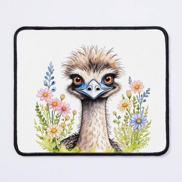 Item preview, Emu Floral Portrait designed and sold by TheAnimalZ00.