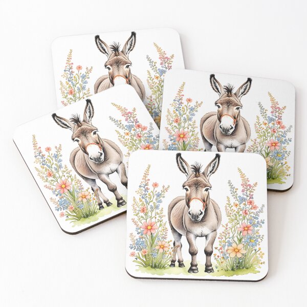 Item preview, Donkey And Flowers designed and sold by TheAnimalZ00.