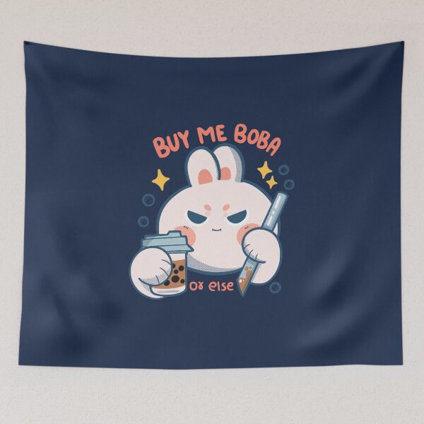 Item preview, Buy me boba kawaii bunny  designed and sold by Kawabijutsu21.